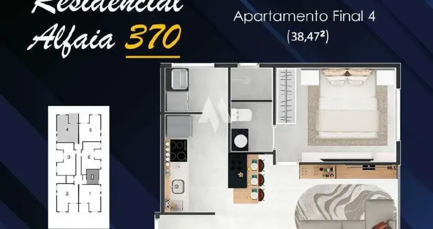 Apartamento com 1 quarto à venda na Rua Alfaia Rodrigues, Embaré, Santos