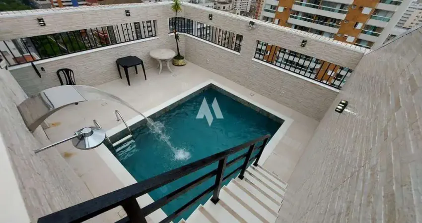 Cobertura à venda com 3 dormitórios com piscina privativa e ofurô na pompéia de santos/sp