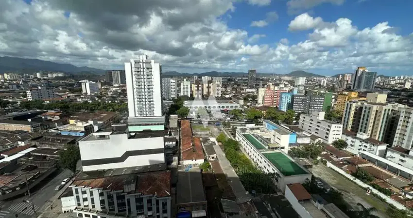 Sala comercial mobiliada com vista livre e serviços no bairro vila mathias em santos/sp