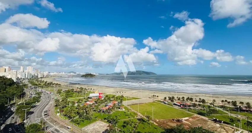 Apartamento à venda com 3 dormitórios e vista frente mar no bairro itararé em são vicente/sp