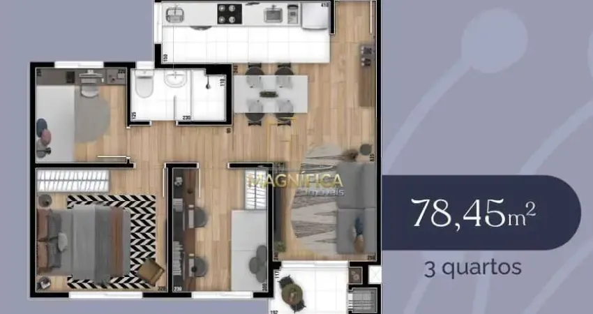 Apartamento com 3 quartos à venda na Rua Rosamélia de Oliveira, 1000, Campo Comprido, Curitiba