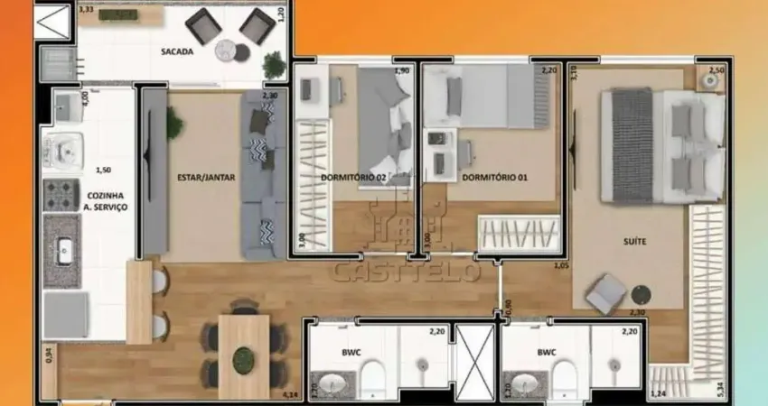Apartamento com 2 dormitórios à venda, 64 m² por R$ 480.000,00 - Igapó - Londrina/PR
