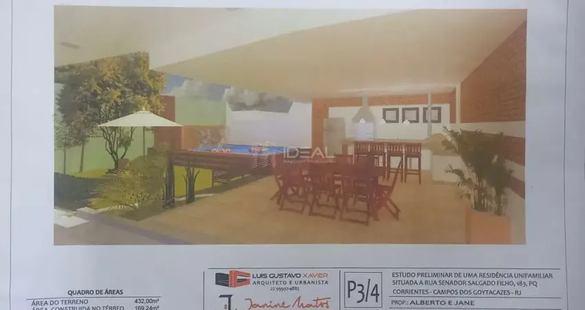 Espaçosa casa de 3 suítes em pq corrientes, campos dos goytacazes