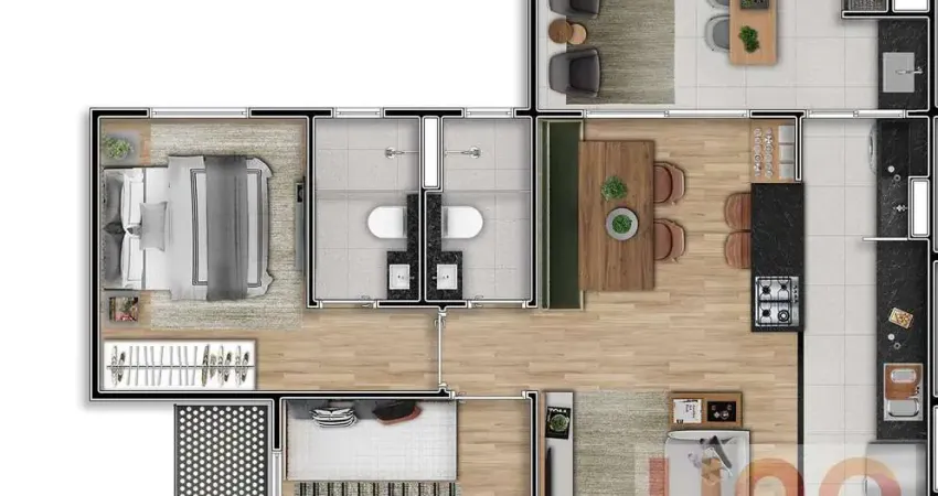 Apartamento com 2 quartos à venda na Rua Plutão, Vila Planalto, Campo Grande