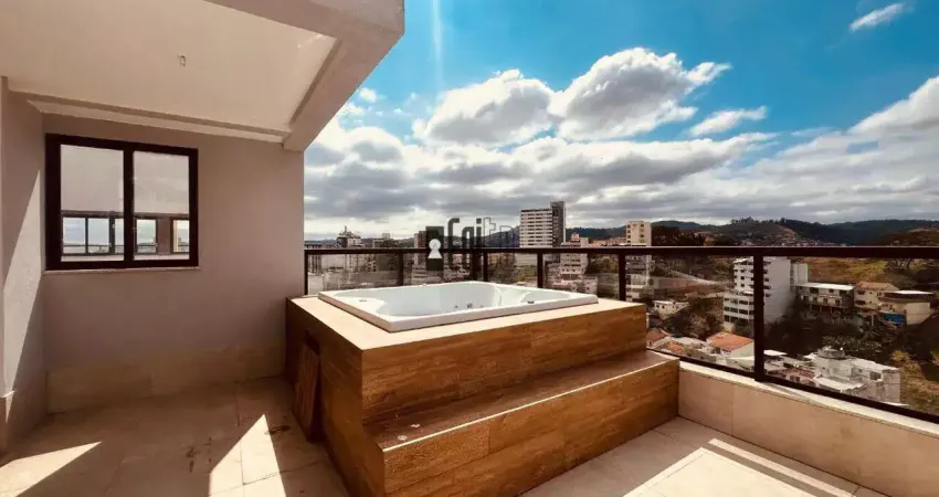 Maravilhosa cobertura com 5 quartos, 400 m² - granbery - juiz de fora/mg