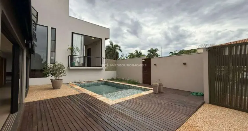 Casa em condomínio de alto padrão em uberaba no condomínio estância dos ipês com 214,42 m²