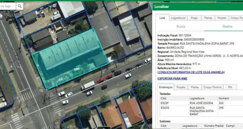 Barracão / Galpão / Depósito à venda na Rua Santa Madalena Sofia Barat, 295, Bairro Alto, Curitiba