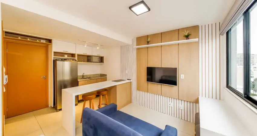 Studio mobiliado e planejado esperando por você para venda e locação