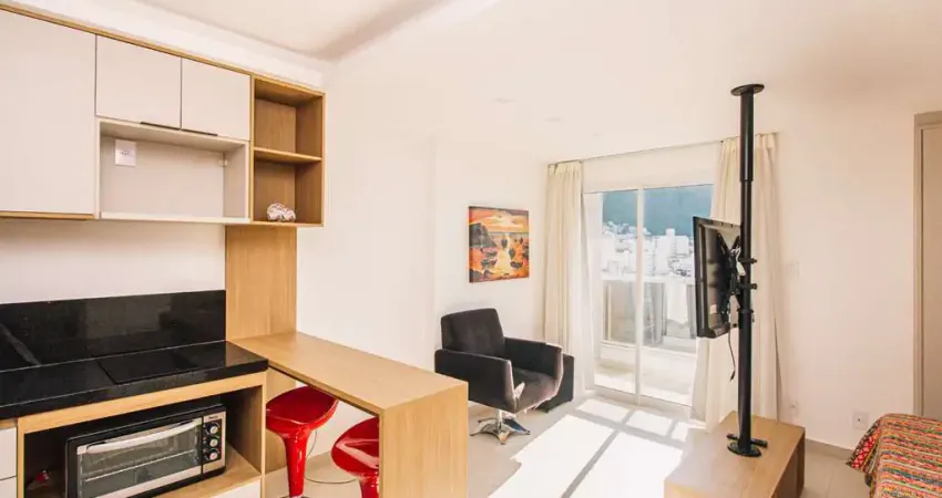 Studio planejado, com mobília, lazer e vaga para venda ou locação