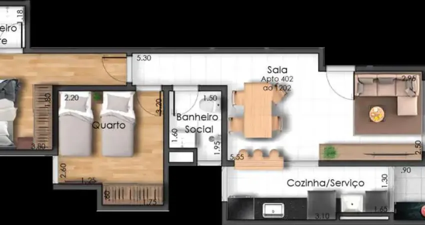 Apartamento com 2 quartos à venda na Rua Severino Meireles, 33, Passos, Juiz de Fora