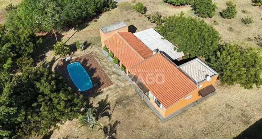 Chácara com 2 dormitórios à venda, 5000 m² por r$ 700.000,00 - jardim santa clara - uberaba/mg