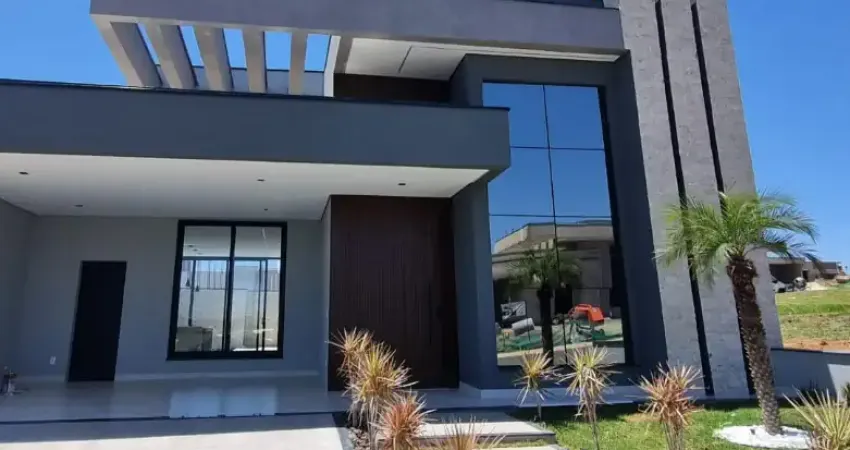 Impecável casa em condomínio! recém construída com alto padrão de acabamento. 3 suítes e living com pé direito alto, churrasqueira e piscina com cascata. uma casa sensacional para você e sua família!