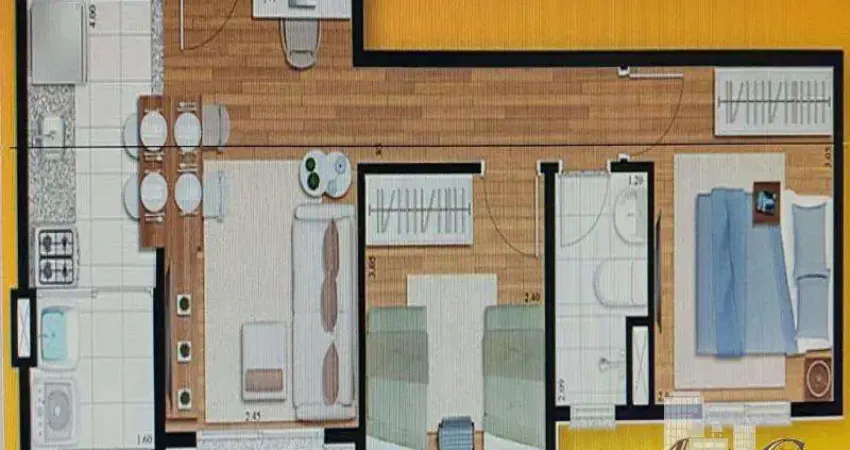 Apartamento com 2 quartos à venda no Jardim Marilu, Carapicuíba