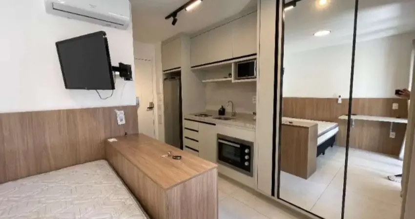 Studio a venda em moema com 27m², pronto para morar. mobiliado! sem vaga garagem