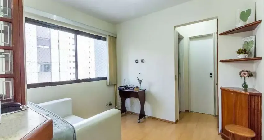 Apartamento a venda em indianópolis, (moema) com 40m², mobiliado, 1 dormitório e 1 vaga de garagem,