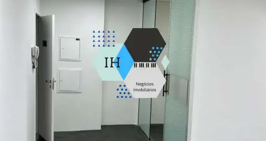 Sala comercial de 65m2 semimobiliado para locação no brooklin com 2 vagas