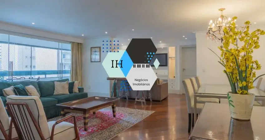 Apartamento para locação em moema de 147m2 com 4 dormitórios e 2 vagas