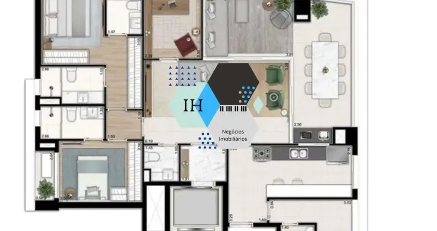 Imperdível oportunidade de apartamento de 2 quartos e 2 suítes no itaim bibi, são paulo-sp - 142m², 2 salas e 2 vagas!