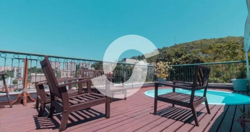 Cobertura para venda em niterói, pé pequeno, 5 dormitórios, 4 banheiros, 2 vagas