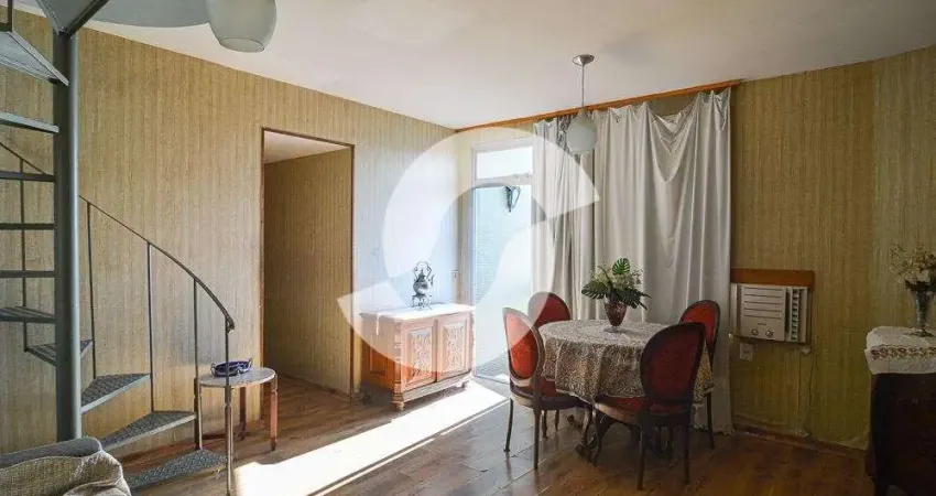 Cobertura para venda em niterói, icaraí, 2 dormitórios, 2 banheiros, 1 vaga