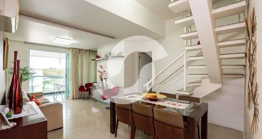 Cobertura duplex para venda em niterói, são francisco, 3 dormitórios, 1 suíte, 4 banheiros, 3 vagas