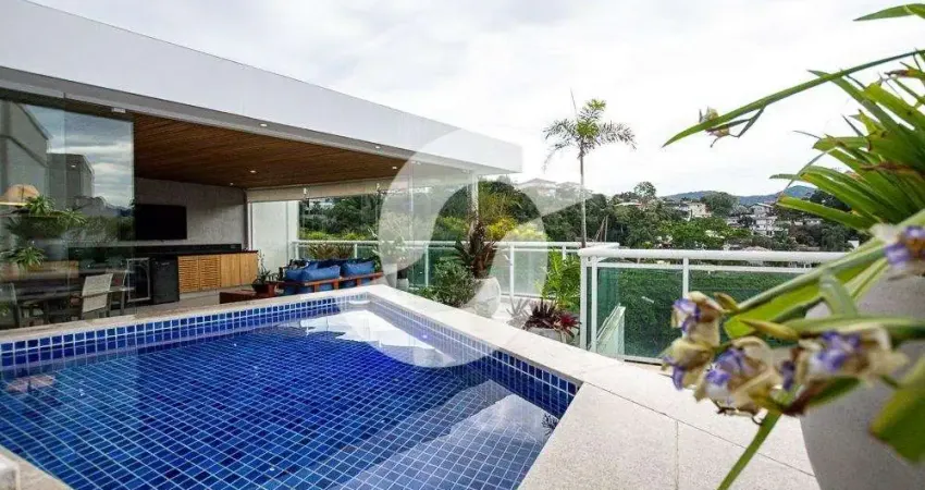 Cobertura para venda em niterói, camboinhas, 4 dormitórios, 2 suítes, 3 banheiros, 2 vagas