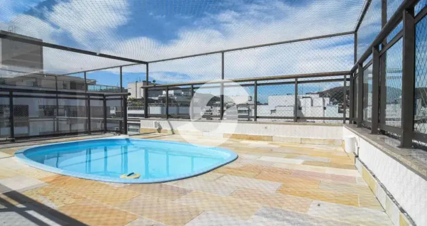 Cobertura para venda em niterói, icaraí, 4 dormitórios, 4 suítes, 5 banheiros, 3 vagas