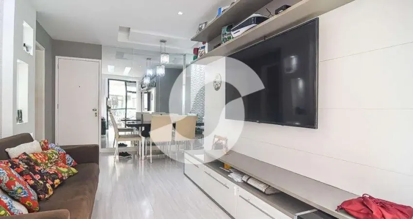 Apartamento para venda em niterói, pé pequeno, 2 dormitórios, 1 suíte, 3 banheiros, 1 vaga