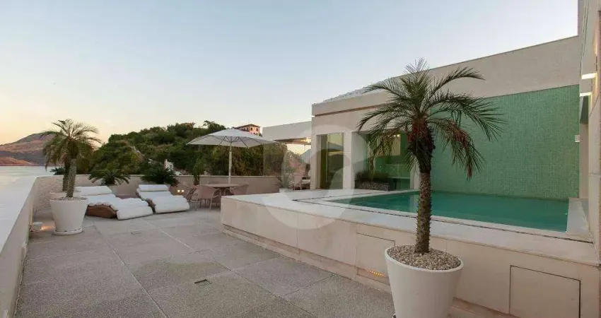 Cobertura para venda em niterói, boa viagem, 5 dormitórios, 4 suítes, 5 banheiros, 2 vagas