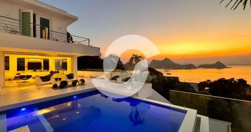 Casa alto padrão para venda em niterói, charitas, 4 dormitórios, 4 suítes, 6 banheiros, 6 vagas