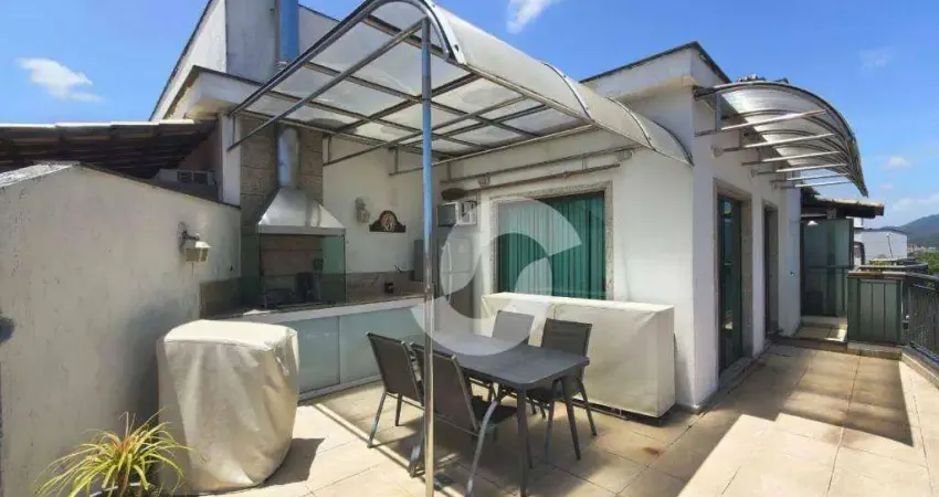 Cobertura para venda em niterói, camboinhas, 2 dormitórios, 1 suíte, 2 banheiros, 2 vagas