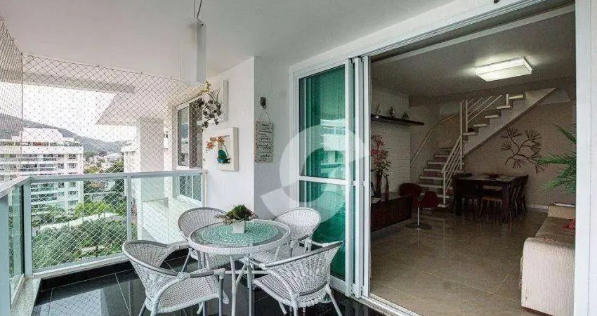 Cobertura para venda em niterói, são francisco, 3 dormitórios, 1 suíte, 4 banheiros, 3 vagas