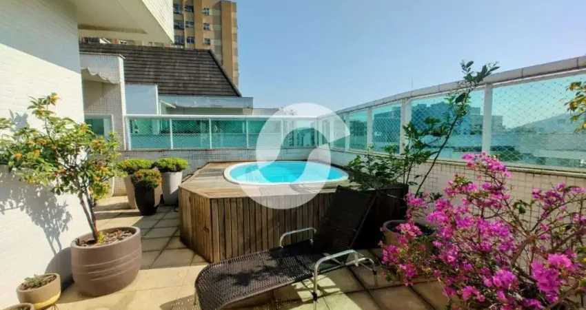 Cobertura para venda em niterói, icaraí, 4 dormitórios, 2 suítes, 6 banheiros, 3 vagas