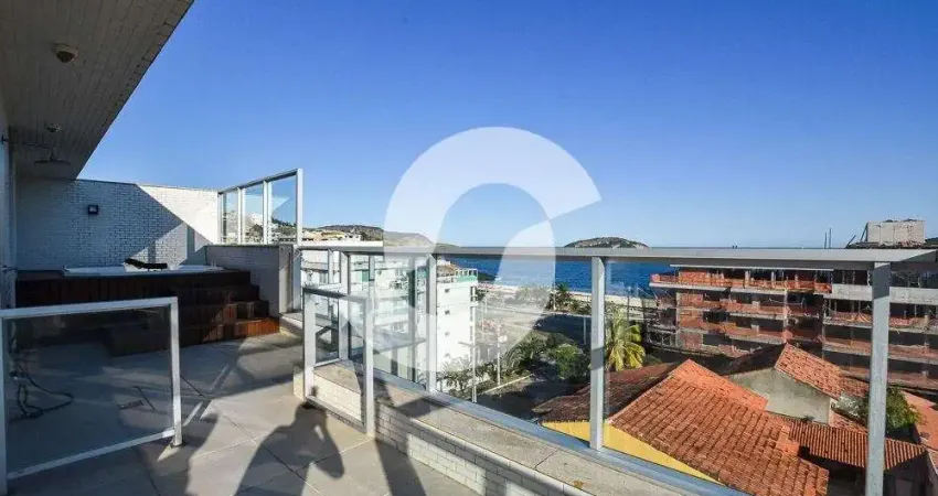 Cobertura para venda em niterói, piratininga, 1 dormitório, 1 banheiro, 2 vagas