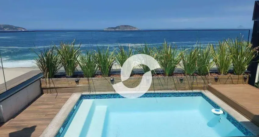 Cobertura para venda em niterói, piratininga, 4 dormitórios, 3 suítes, 5 banheiros, 3 vagas