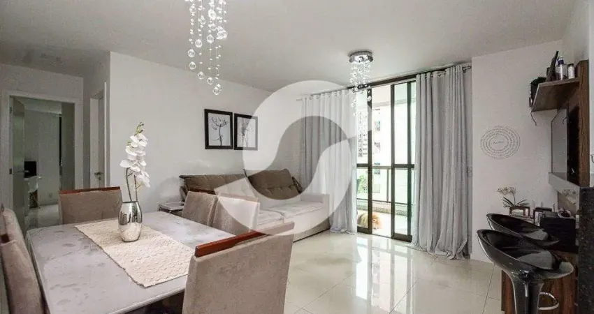 Apartamento 2 Quartos para Venda em Niterói, Santa Rosa, 2 dormitórios, 1 suíte, 2 banheiros, 1 vaga