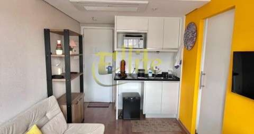 Flat para locação em Moema, totalmente mobiliado com serviços, próximo das faculdades INSPER e Anhembi Morumbi!