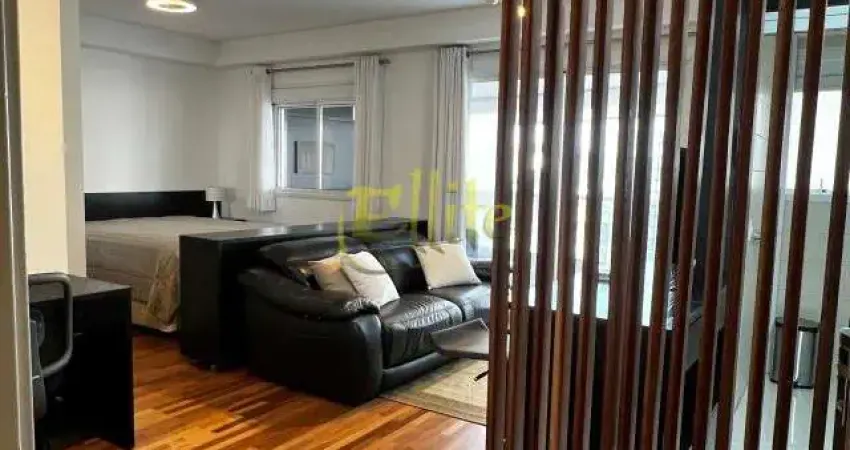 Apartamento mobiliado com 01 dormitório para locação e venda na rua sansão alves dos santos na região do brooklin, são paulo - sp.