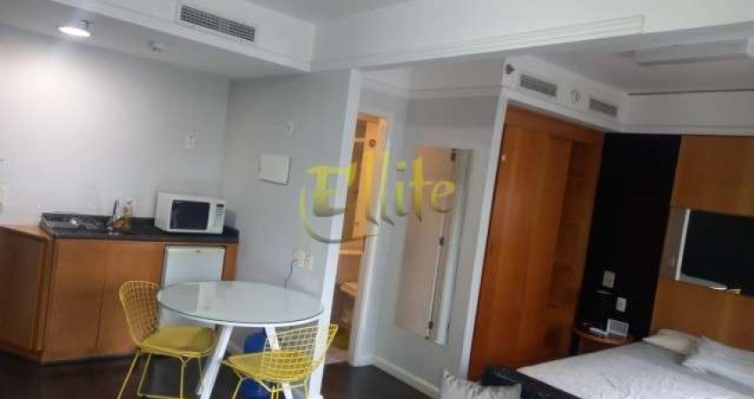 Flat de luxo em Moema, São Paulo-SP: 1 quarto, 1 sala, 1 banheiro, 1 vaga de garagem, 32,00 m² de área. Venda ou locação!