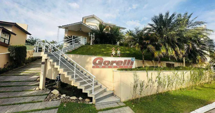 Casa com 4 dormitórios à venda, 654 m² por r$ 4.250.000 - condomínio hill’s i e ii - arujá/sp