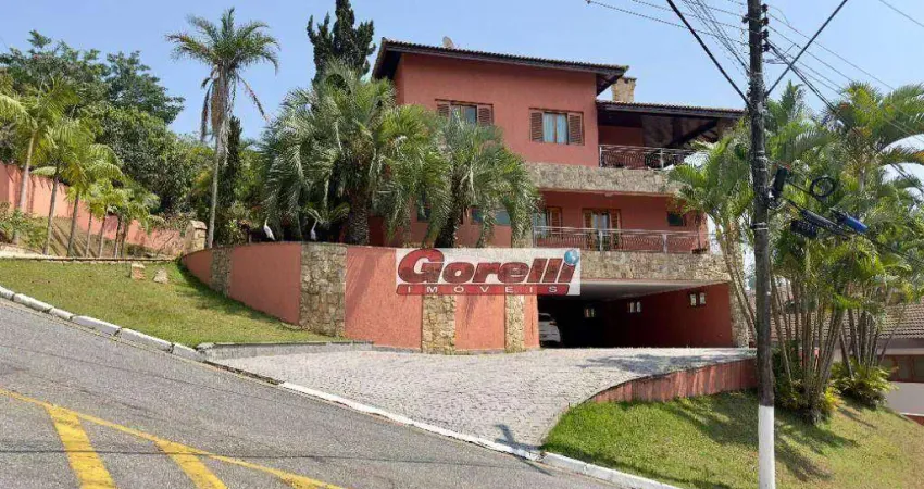 Casa com 5 dormitórios à venda, 815 m² por r$ 5.500.000,00 - condomínio hill’s i e ii - arujá/sp