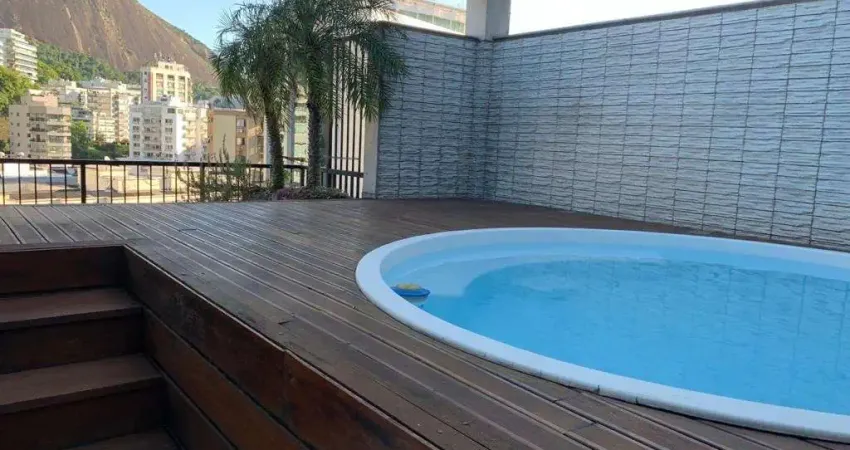 Cobertura para venda em rio de janeiro, humaita, 3 dormitórios, 1 suíte, 4 banheiros, 2 vagas