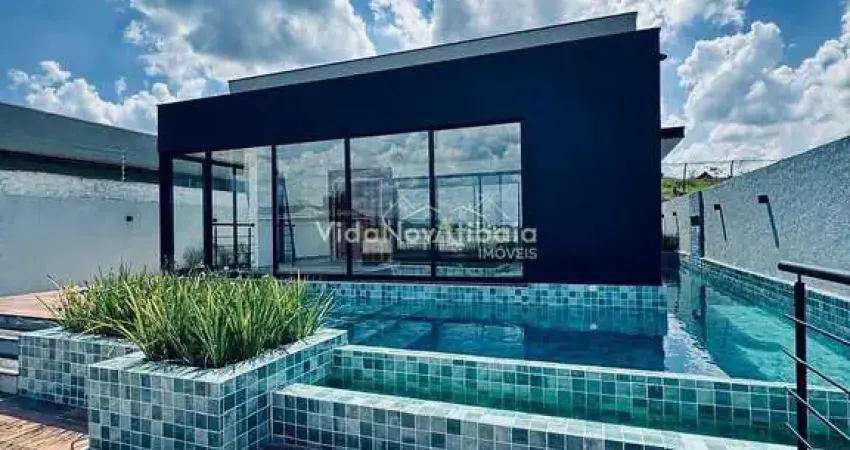 Casa em condomínio de alto padrão de 03 suítes, 05 banheiros e 06 vagas somente por r$ 1.900.000 em