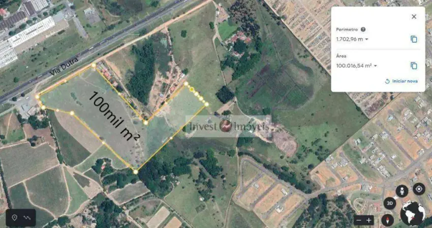 Área à venda, 100000 m² por r$ 35.000.000,00 - residencial terras do vale - caçapava/sp