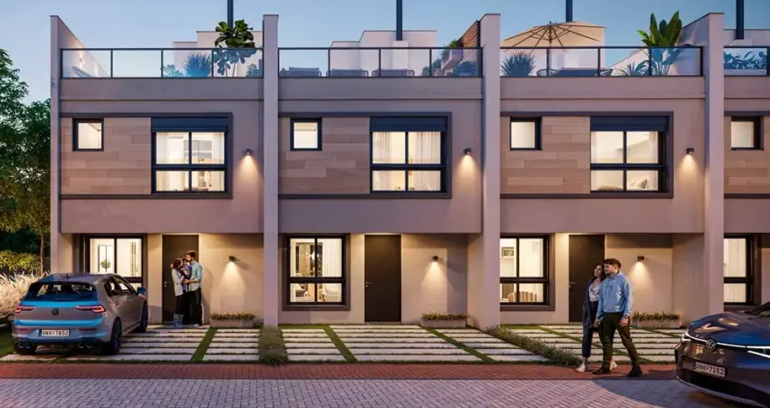 Casa tua! condomínio fechado de casas de alto padrão de 99,16m² a 176,45m²