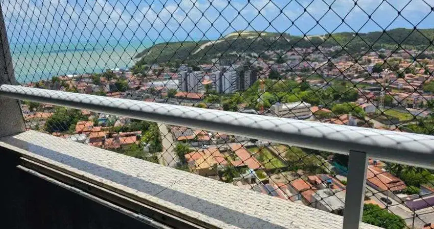 Oferta!! apartamento 2/4 suite andar alto, vista mar de ponta negra