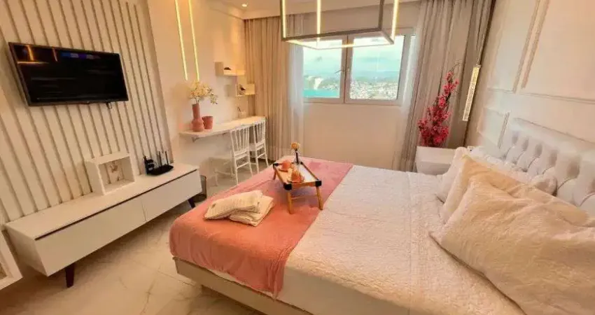 Luxuoso apartamento flat mobiliado c/ vista para o mar - ponta negra