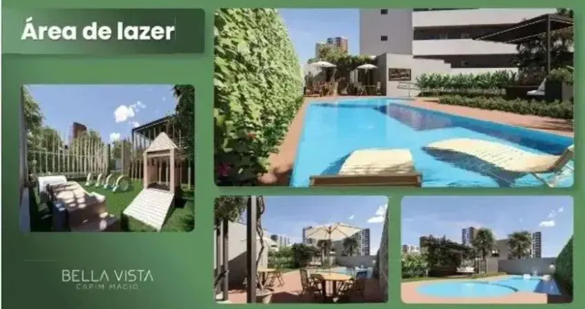 Apartamento em capim macio 2/4 com 65m² - bella vista em capim macio