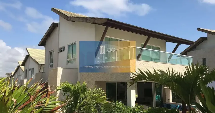 Aluguel por temporada de bangalô com 05 suítes em condomínio à beira mar de muro alto – porto de ga