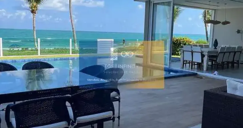 Aluguel por temporada de casa com 06 suítes à beira mar da praia dos carneiros em tamandaré